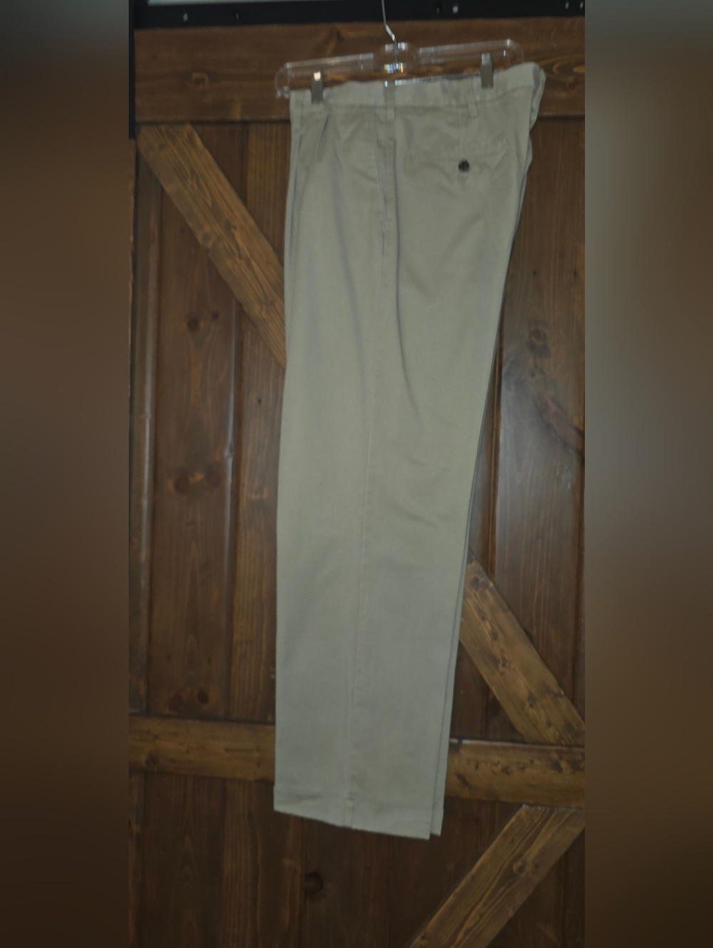 Dockers Relaxed Fit Pleated Khaki Chinos Cuffed Beige Tan 34x32 34x31